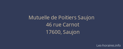 Mutuelle de Poitiers Saujon