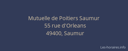 Mutuelle de Poitiers Saumur