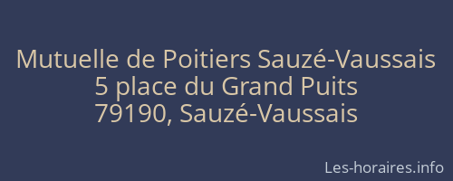 Mutuelle de Poitiers Sauzé-Vaussais
