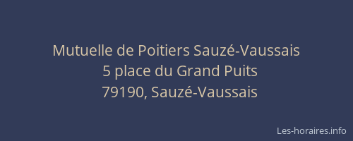 Mutuelle de Poitiers Sauzé-Vaussais