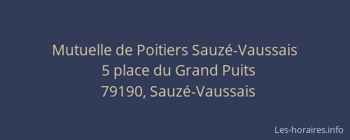 Mutuelle de Poitiers Sauz&eacute;-Vaussais