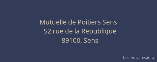 Mutuelle de Poitiers Sens