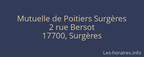 Mutuelle de Poitiers Surgères