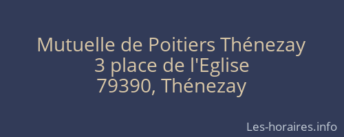 Mutuelle de Poitiers Thénezay