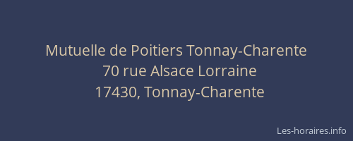 Mutuelle de Poitiers Tonnay-Charente