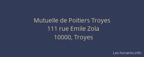 Mutuelle de Poitiers Troyes