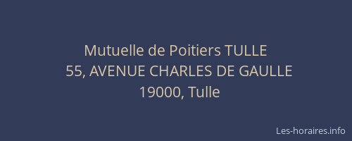 Mutuelle de Poitiers TULLE