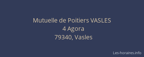 Mutuelle de Poitiers VASLES