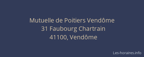 Mutuelle de Poitiers Vendôme