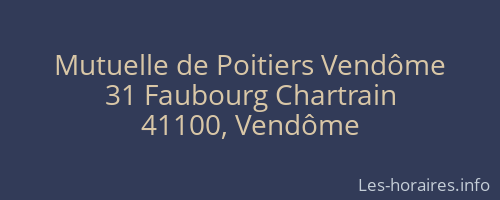 Mutuelle de Poitiers Vendôme