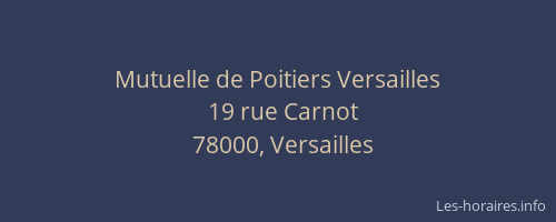 Mutuelle de Poitiers Versailles