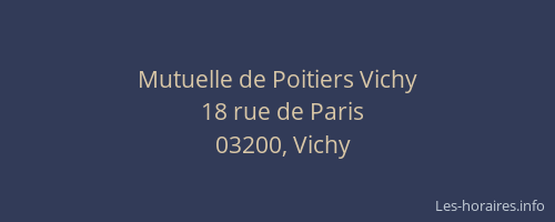 Mutuelle de Poitiers Vichy