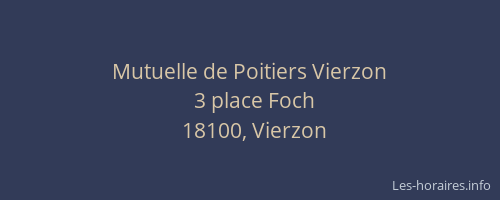 Mutuelle de Poitiers Vierzon