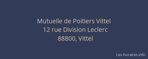 Mutuelle de Poitiers Vittel