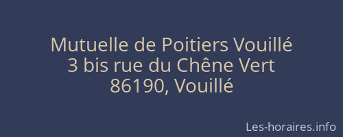 Mutuelle de Poitiers Vouillé