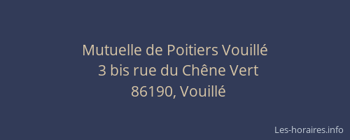 Mutuelle de Poitiers Vouill&eacute;