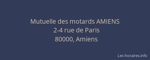 Mutuelle des motards AMIENS