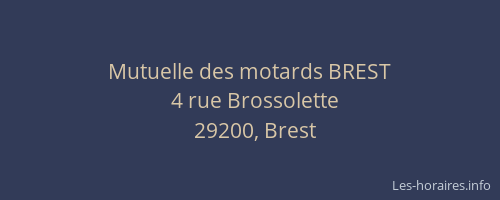 Mutuelle des motards BREST
