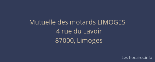 Mutuelle des motards LIMOGES