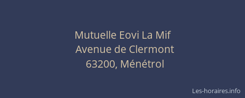 Mutuelle Eovi La Mif
