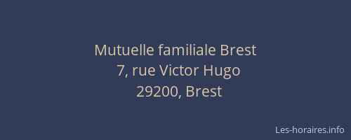 Mutuelle familiale Brest