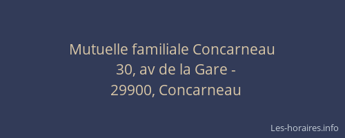 Mutuelle familiale Concarneau