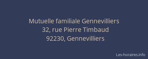 Mutuelle familiale Gennevilliers
