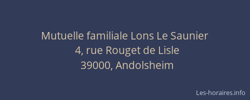 Mutuelle familiale Lons Le Saunier