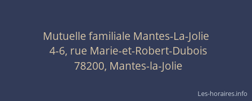 Mutuelle familiale Mantes-La-Jolie
