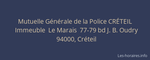 Mutuelle G&eacute;n&eacute;rale de la Police CR&Eacute;TEIL