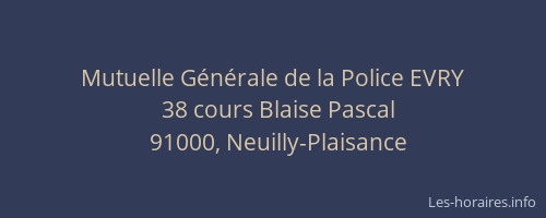 Mutuelle Générale de la Police EVRY