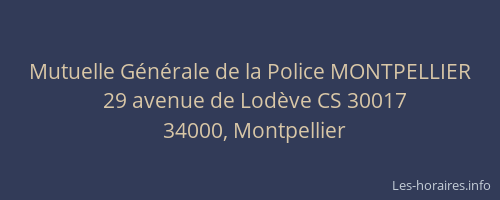 Mutuelle Générale de la Police MONTPELLIER