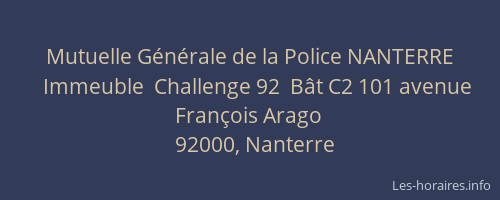 Mutuelle Générale de la Police NANTERRE
