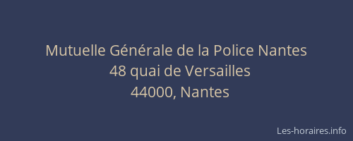 Mutuelle Générale de la Police Nantes
