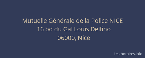 Mutuelle Générale de la Police NICE