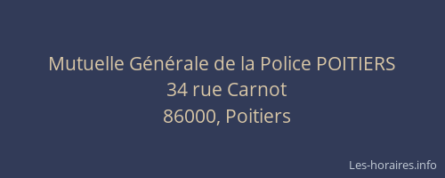 Mutuelle Générale de la Police POITIERS