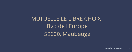 MUTUELLE LE LIBRE CHOIX