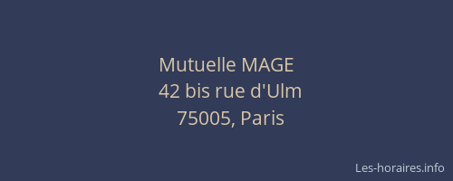 Mutuelle MAGE