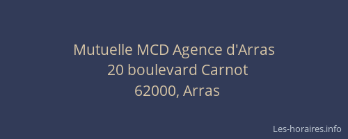 Mutuelle MCD Agence d'Arras