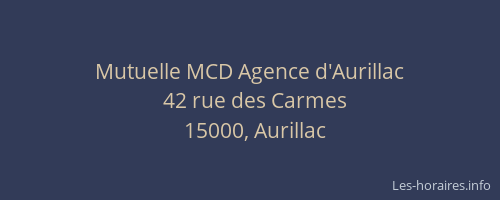 Mutuelle MCD Agence d'Aurillac