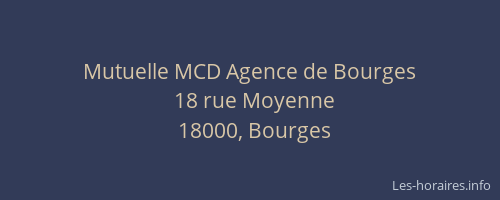 Mutuelle MCD Agence de Bourges