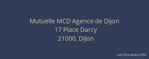 Mutuelle MCD Agence de Dijon
