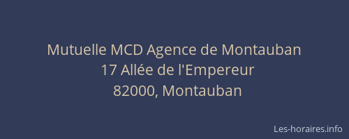 Mutuelle MCD Agence de Montauban