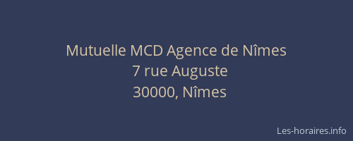 Mutuelle MCD Agence de Nîmes