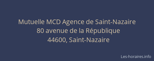 Mutuelle MCD Agence de Saint-Nazaire