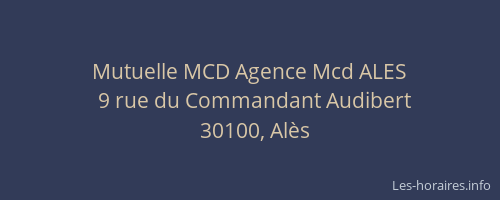 Mutuelle MCD Agence Mcd ALES