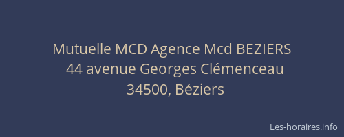 Mutuelle MCD Agence Mcd BEZIERS