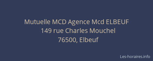 Mutuelle MCD Agence Mcd ELBEUF