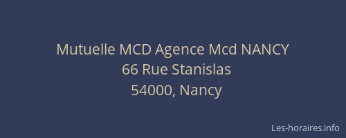 Mutuelle MCD Agence Mcd NANCY