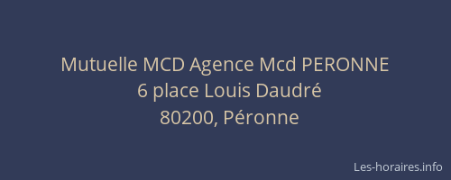 Mutuelle MCD Agence Mcd PERONNE